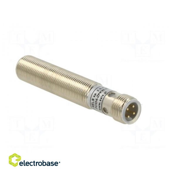 Sensor: inductive | OUT: PNP / NO | 0÷4mm | M12 | IP67 | Mat: brass | PIN: 4 paveikslėlis 4