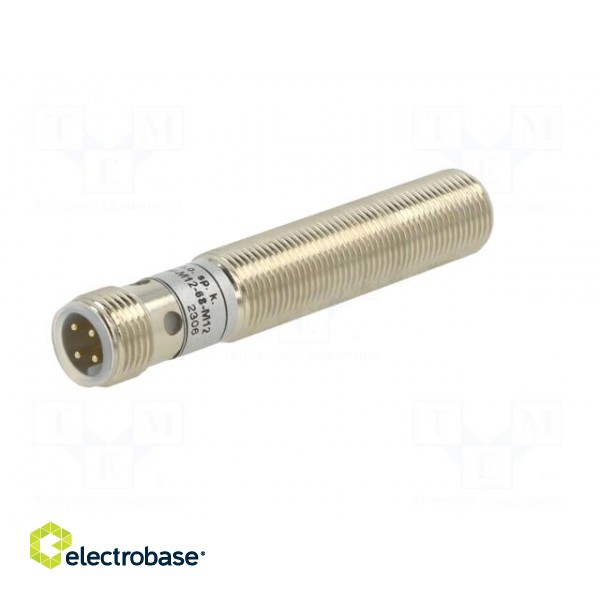 Sensor: inductive | OUT: PNP / NO | 0÷4mm | M12 | IP67 | Mat: brass | PIN: 4 paveikslėlis 6