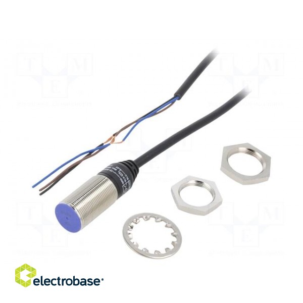 Sensor: inductive | OUT: PNP / NO | 0÷7mm | M18 | Connection: lead 2m