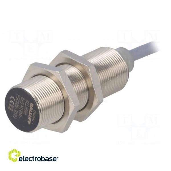 Sensor: inductive | Output conf: PNP / NO | 0÷8mm | 12÷30VDC | M18