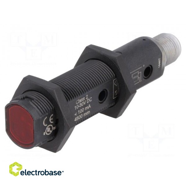 Sensor: photoelectric | Range: 0.1÷4.5m | PNP | DARK-ON,LIGHT-ON image 1