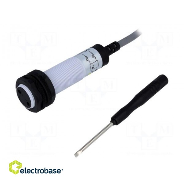 Sensor: photoelectric | Range: 0÷0.4m | 2-wire NO | DARK-ON | Mat: PBT
