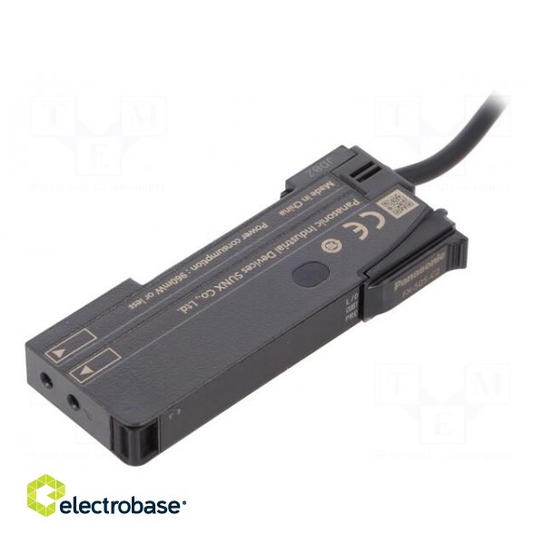 Sensor: optical fibre amplifier | NPN | IP40 | Connection: lead 2m image 1