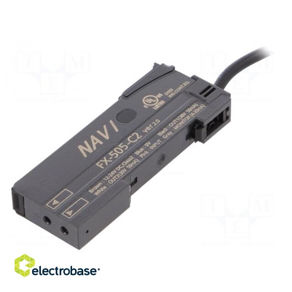 Sensor: optical fibre amplifier | NPN | IP40 | Connection: lead 2m image 2