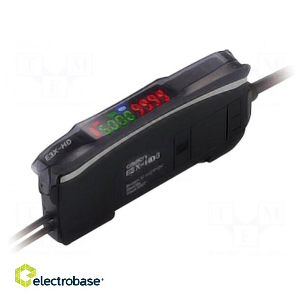 Sensor: optical fiber amplifier | NPN | IP50 | Connection: lead 2m