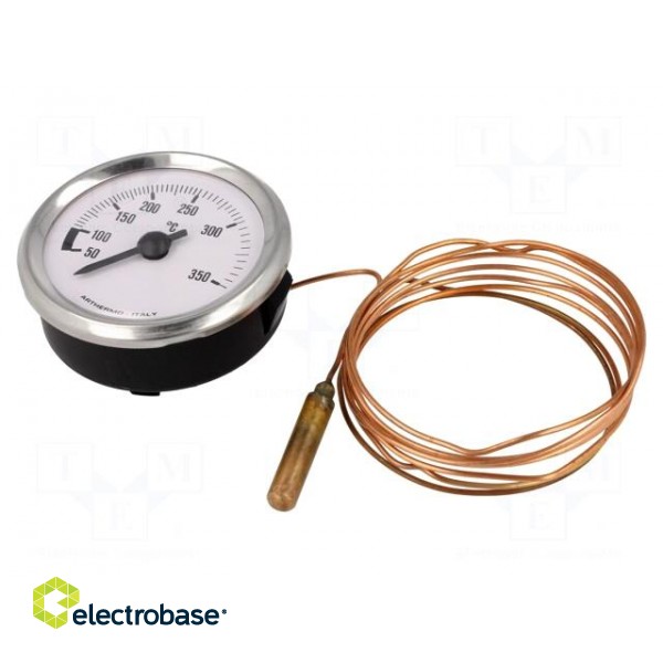 Sensor: thermometer with capillary | Body dim: Ø52x25mm | max.65°C