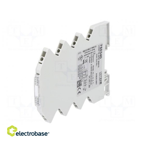 Converter: temperature | Usup: 24VDC | 6.2x90x115.5mm | Mounting: DIN paveikslėlis 1