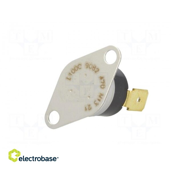 Sensor: thermostat | NC | 100°C | 10A | 240VAC | connectors 6,4mm | ±5°C paveikslėlis 2