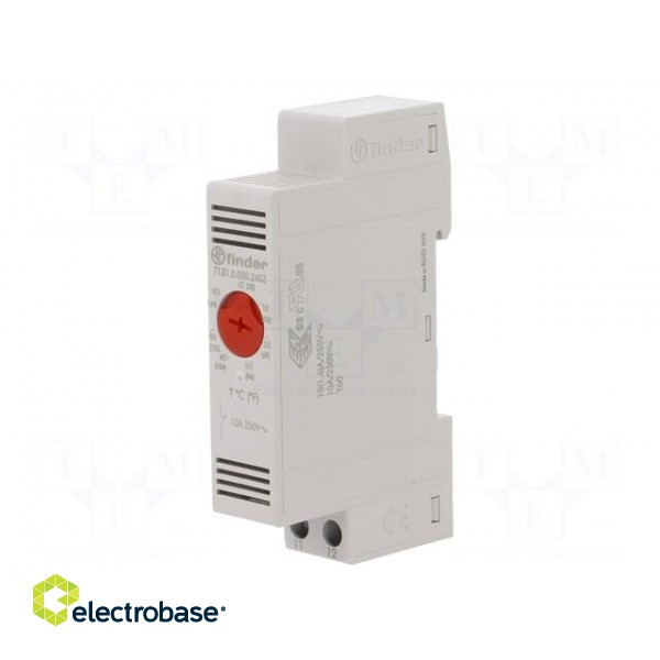 Sensor: thermostat | Contacts: NC | 10A | 250VAC | 7±4 K | IP20 image 1