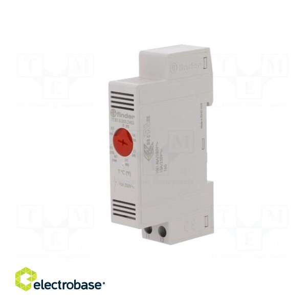 Sensor: thermostat | Contacts: NC | 10A | 250VAC | 7±4 K | IP20 фото 2