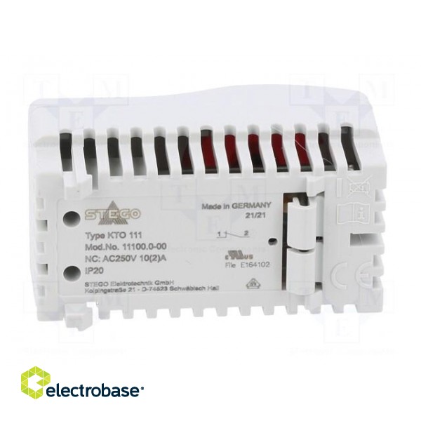 Sensor: thermostat | NC | 10A | 250VAC | spring clamps | 60x33x41mm paveikslėlis 5