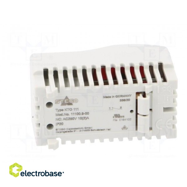 Sensor: thermostat | NC | 10A | 250VAC | spring clamps | 60x33x41mm фото 5