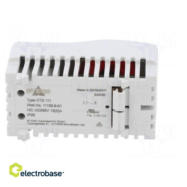 Sensor: thermostat | NC | 10A | 250VAC | spring clamps | 60x33x41mm фото 5