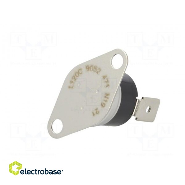 Sensor: thermostat | NC | 120°C | 10A | 240VAC | connectors 6,4mm | ±5°C image 2