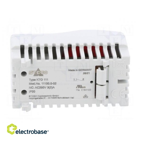 Sensor: thermostat | NC | 3A | 250VAC | spring clamps | 60x33x41mm | IP20 фото 5