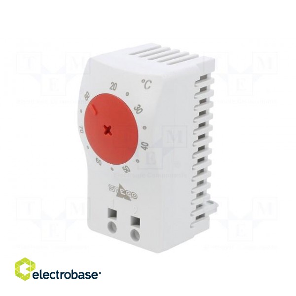 Sensor: thermostat | NC | 3A | 250VAC | spring clamps | 60x33x41mm | IP20 image 1