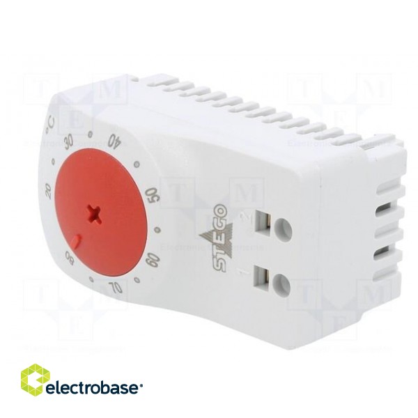 Sensor: thermostat | NC | 3A | 250VAC | spring clamps | 60x33x41mm | IP20 фото 2