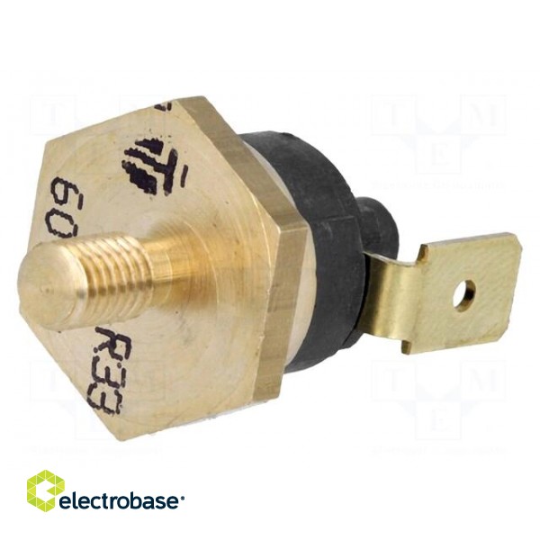 Sensor: thermostat | NC | 60°C | 16A | 250VAC | connectors 6,3mm | ±15°C image 1