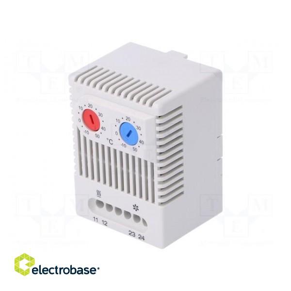 Sensor: thermostat | NC + NO | 10A | 250VAC | screw terminals | IP20 image 1