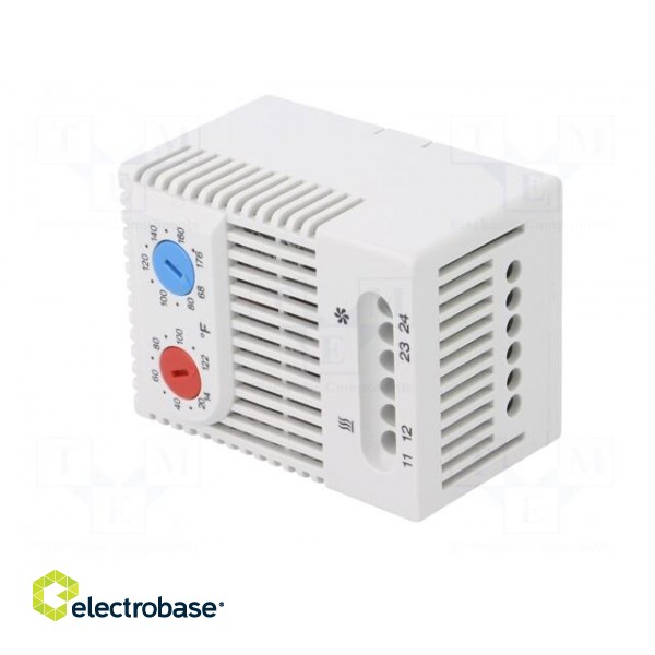 Sensor: thermostat | Contacts: NC + NO | 10A | 250VAC | IP20 | -45÷80°C paveikslėlis 2