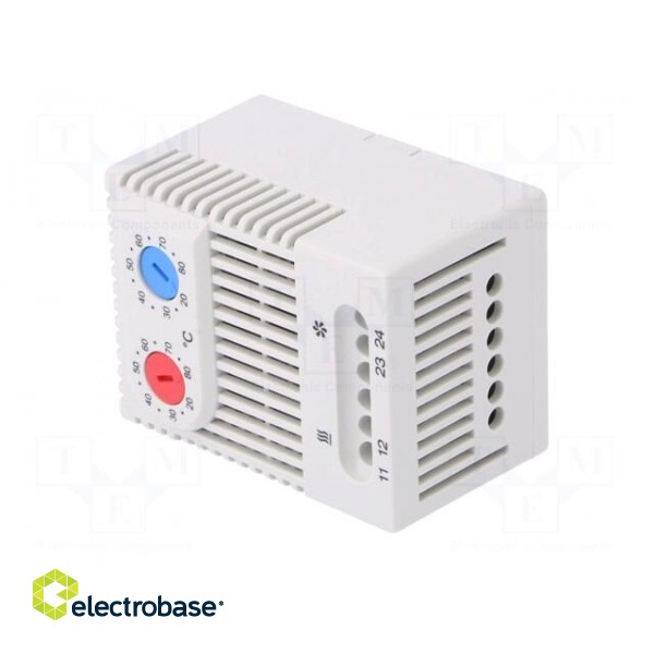 Sensor: thermostat | Contacts: NC + NO | 10A | 250VAC | IP20 paveikslėlis 2