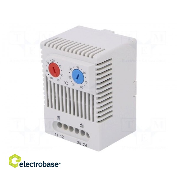 Sensor: thermostat | Contacts: NC + NO | 10A | 250VAC | IP20 фото 1