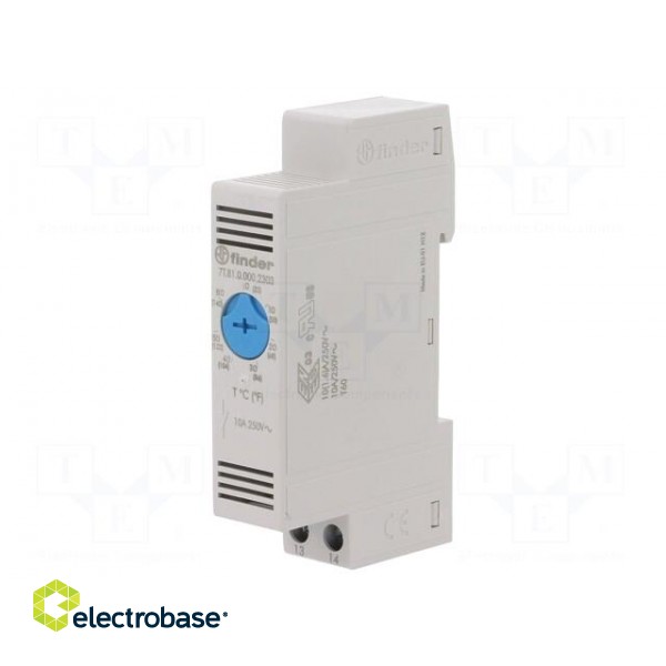 Sensor: thermostat | Contacts: NO | 10A | 250VAC | 7±4 K | IP20 фото 1