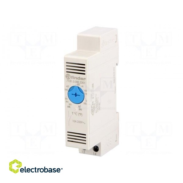 Sensor: thermostat | Contacts: NO | 10A | 250VAC | 7±4 K | IP20 фото 1