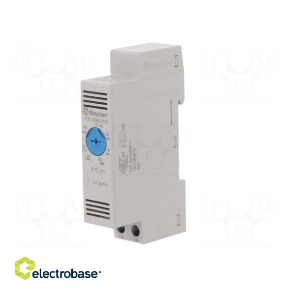 Sensor: thermostat | Contacts: NO | 10A | 250VAC | 7±4 K | IP20 фото 2