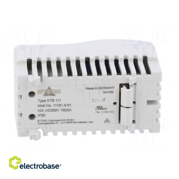 Sensor: thermostat | NO | 10A | 250VAC | spring clamps | 60x33x41mm image 5