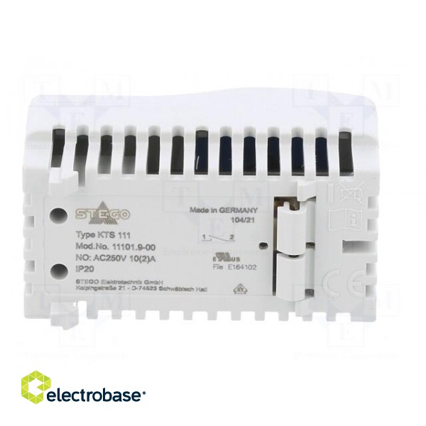 Sensor: thermostat | NO | 10A | 250VAC | spring clamps | 60x33x41mm фото 5
