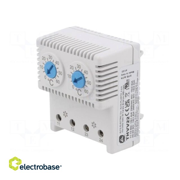Sensor: thermostat | NO x2 | 10A | 250VAC | screw terminals | -25÷80°C