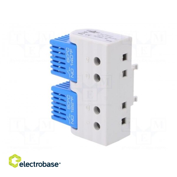 Sensor: thermostat | Contacts: NO x2 | 5A | 250VAC | IP20 | Mounting: DIN фото 2