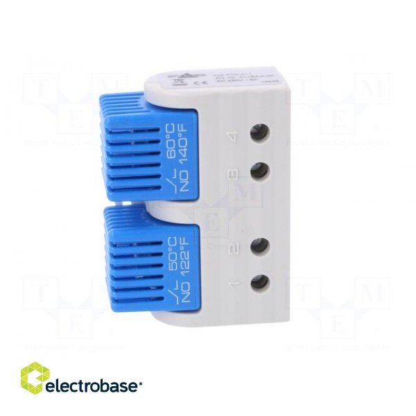 Sensor: thermostat | Contacts: NO x2 | 5A | 250VAC | IP20 | Mounting: DIN paveikslėlis 9