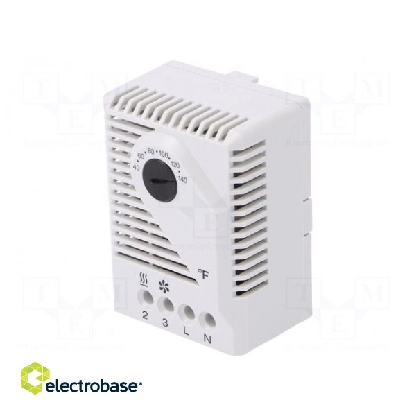 Sensor: thermostat | Contacts: SPDT | 10A | 250VAC | IP20 | Mounting: DIN фото 1