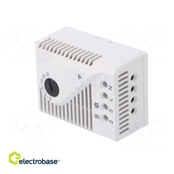 Sensor: thermostat | Contacts: SPDT | 10A | 250VAC | IP20 | Mounting: DIN image 2