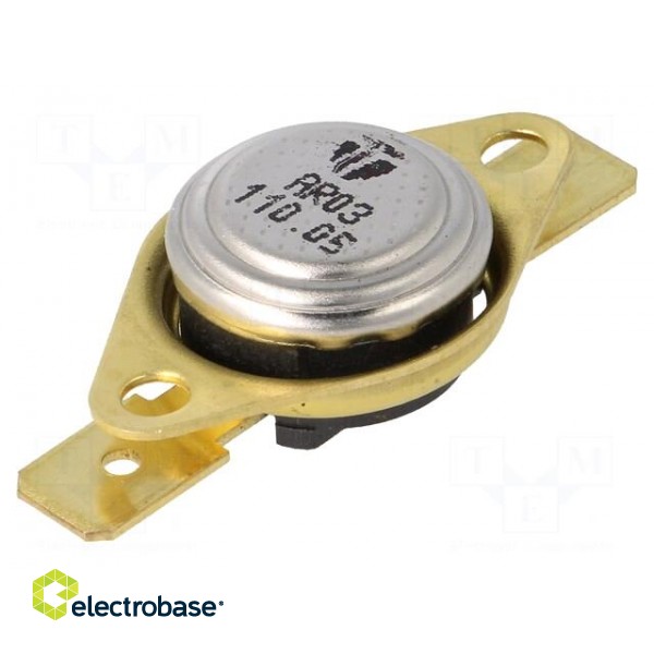 Sensor: thermostat | Output conf: SPST-NC | 110°C | 16A | 250VAC | ±5°C image 1