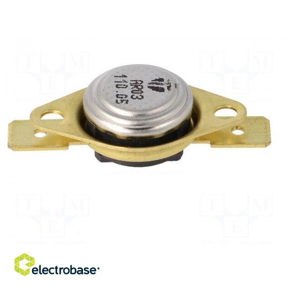 Sensor: thermostat | Output conf: SPST-NC | 110°C | 16A | 250VAC | ±5°C paveikslėlis 3