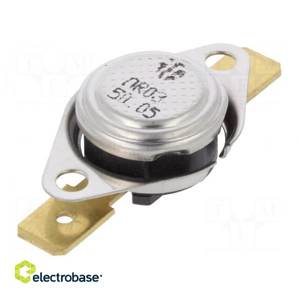 Sensor: thermostat | Output conf: SPST-NC | 50°C | 16A | 250VAC | ±5°C