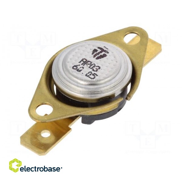 Sensor: thermostat | Output conf: SPST-NC | 60°C | 16A | 250VAC | ±5°C