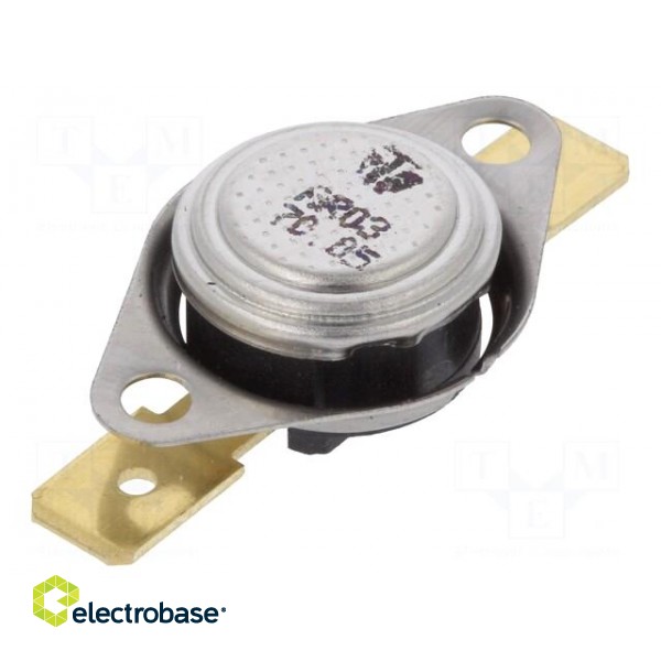 Sensor: thermostat | Output conf: SPST-NC | 70°C | 16A | 250VAC | ±5°C