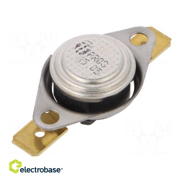 Sensor: thermostat | SPST-NC | 85°C | 16A | 250VAC | connectors 6,3mm paveikslėlis 1