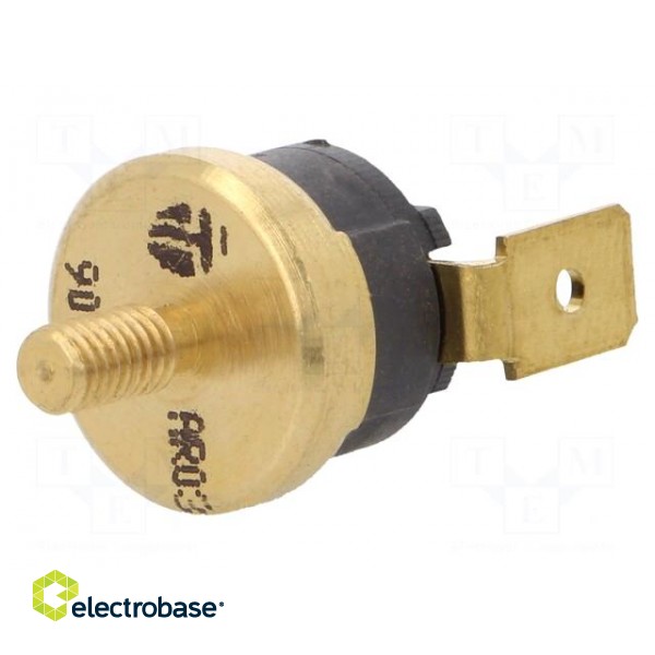 Sensor: thermostat | SPST-NC | 90°C | 16A | 250VAC | connectors 6,3mm image 1