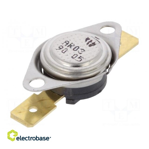 Sensor: thermostat | Output conf: SPST-NC | 90°C | 16A | 250VAC | ±5°C