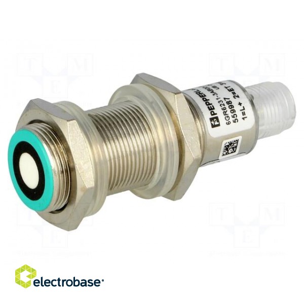 Sensor: ultrasonic | straight | Range: 0.025÷0.4m | PNP / NO | PIN: 4 image 1