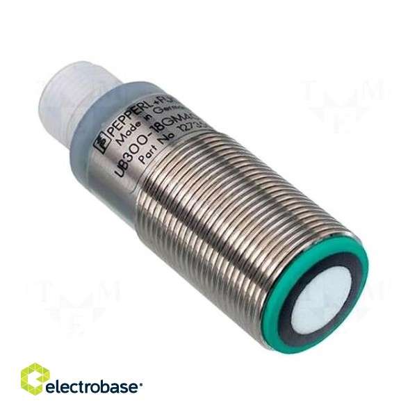 Sensor: ultrasonic | straight | Range: 50÷800mm | 0-10V analogue