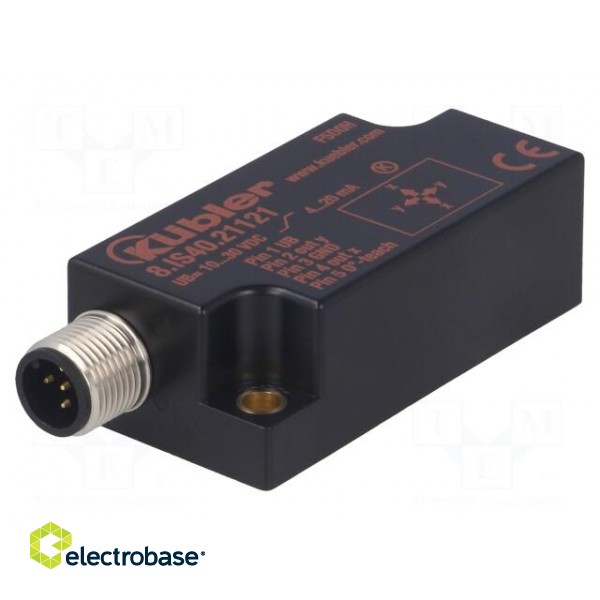 Sensor: tilt | ±10° | connector M12 | 2- axis | -30÷70°C | 10÷30VDC paveikslėlis 1