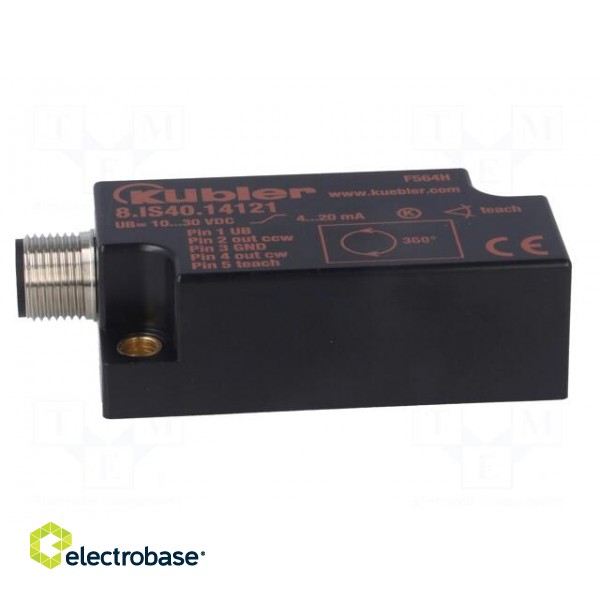 Sensor: tilt | 0÷360° | connector M12 | 1- axis | -30÷70°C | 10÷30VDC фото 3