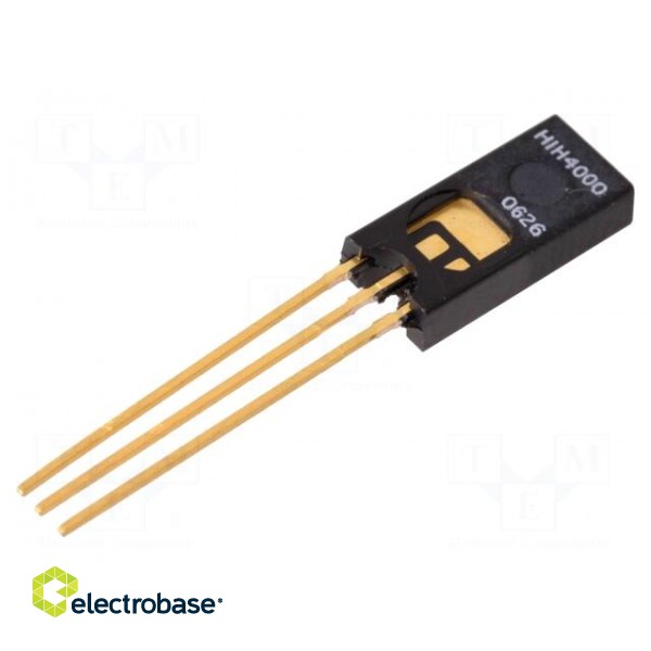 Sensor: humidity | Range: 0÷100% RH | ±2% | 4÷5.8VDC | Case: SIP3