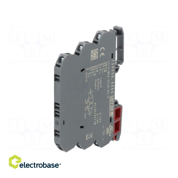 Converter: analog signals | DIN | 0÷10V | Usup: 24VDC | IP20 | -25÷60°C image 1